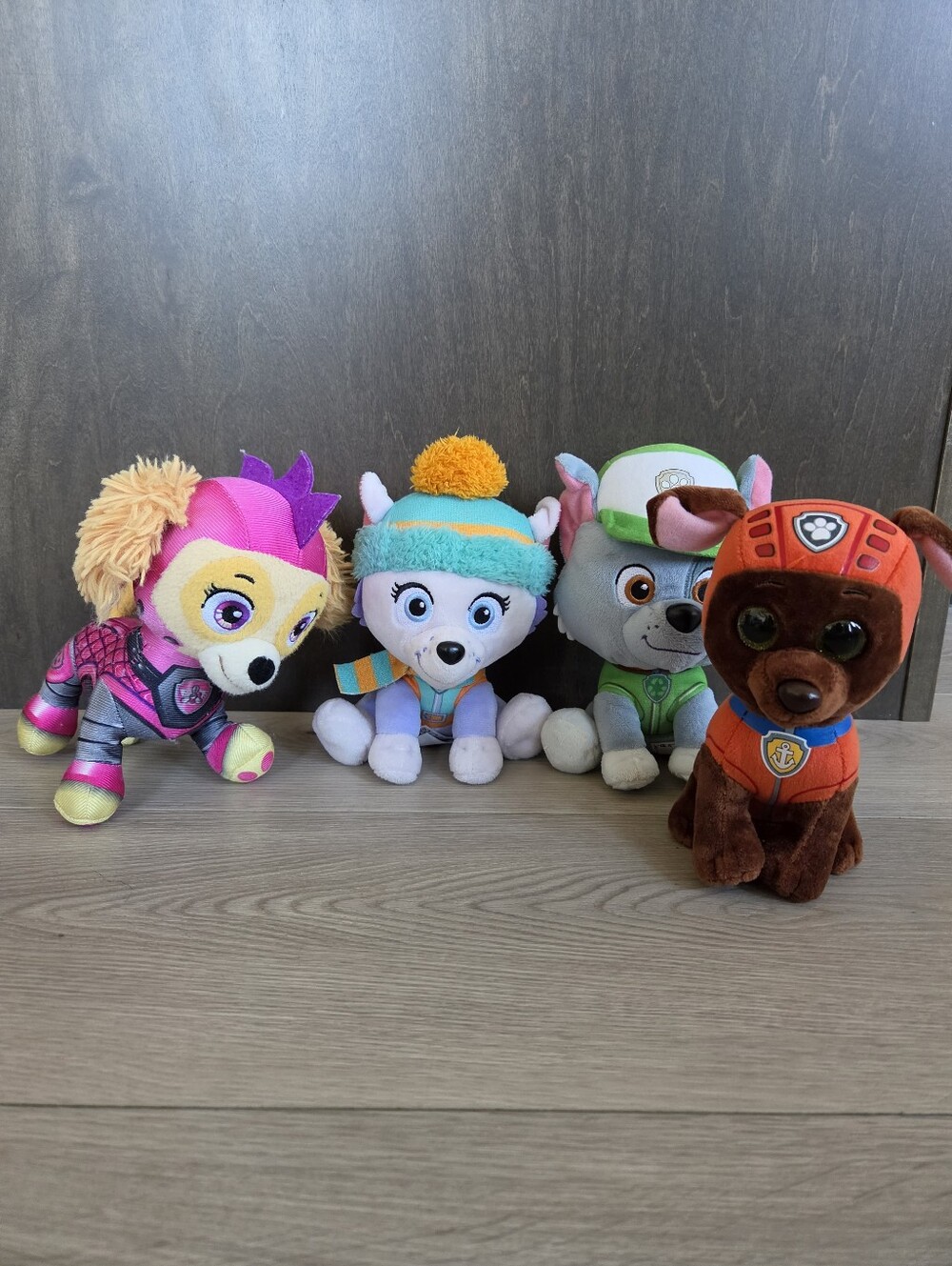 Paw Patrol Plush Lot, Skye, Everest, Zuma, Rocky